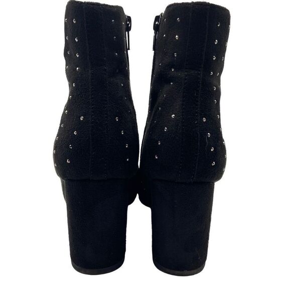 H Halston Women's Tokyo Bedazzled Ankle Booties Black Size 8.5 - Picture 4 of 9